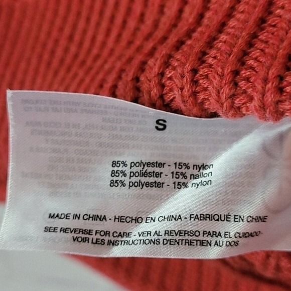 Jessica Simpson Orange Knit Sweater Size Small - Picture 10 of 10